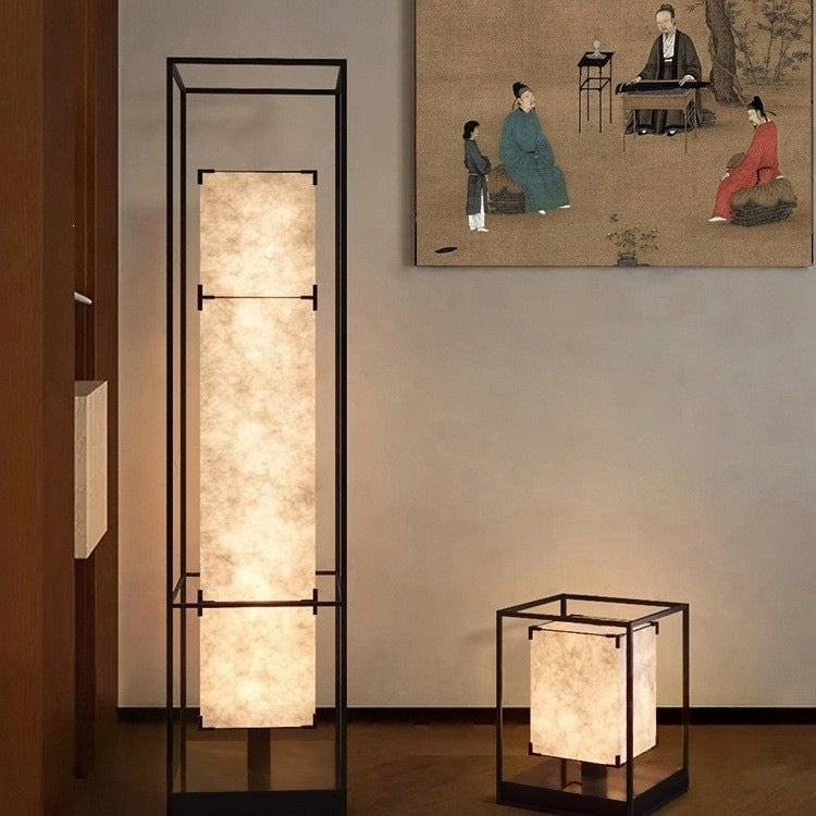 Modern minimalist sofa corner faux marble floor lamp postmodern b&b living room light cabinet model room art table lamp