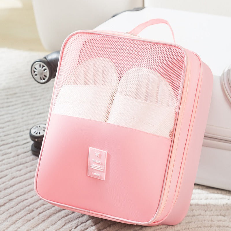 Shoe storage bag, business trip travel, portable suitcase, breathable shoe bag, shoe cover, storage box, dust bag, double-layer storage.