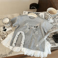 Girls' sequin tee summer outfit  new trendy kids' popular short-sleeve summer girl's chic t-shirt dress