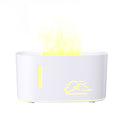 colorful simulated flame aroma diffuser - ultrasonic essential oil humidifier for home bedroom ambient lighting