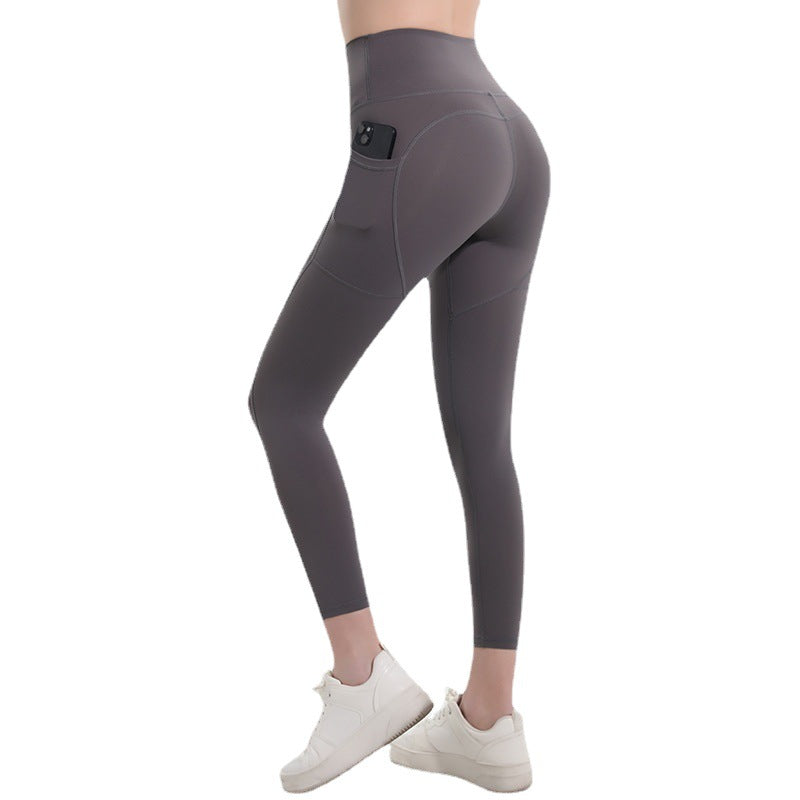 New lulu yoga pants for women - naked feel, peach lift, workout leggings with double side pockets, perfect for running and cycling