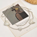 Wholesale metal waist chain - european & american cross-border accessories - women's punk metal style - unique heart design body chain belt