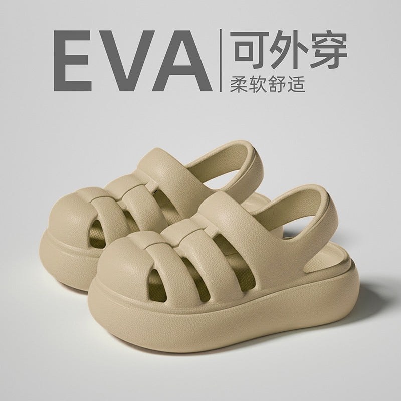 Eva squishy sandals for boys and girls - cartoon design, thick sole, non-slip, perfect for summer outdoor wear