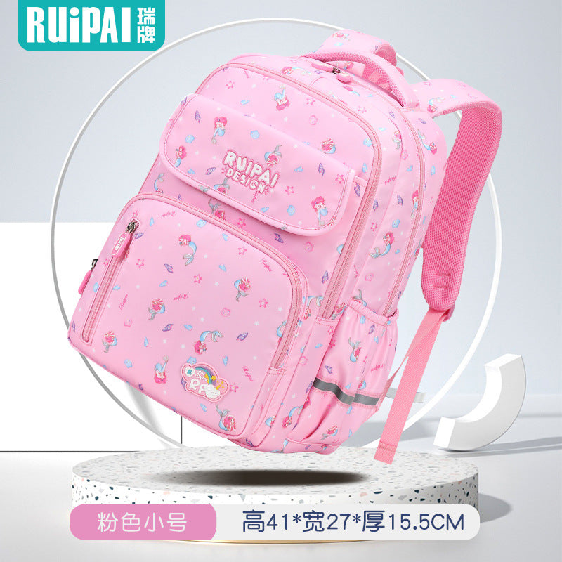School bags for girls, primary school students, grades one, two, three to six, ultra-light weight reduction, large-capacity girls and children's school bags wholesale