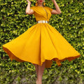 D3134 belt european and american export women's clothing  summer new short-sleeved waist slimming look large skirt cross-border dress