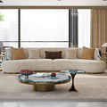 best-selling fabric sofa wholesale, italian-inspired light luxury villa large apartment living room sofa, designer curved sofa