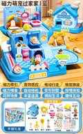 Blue-magnetic pet house [rabbit+hamster+puppy+kitten]+battery