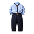 export children's autumn outfit: gentleman's long-sleeved suit for baby boys, first birthday outfit, baby clothes, children's first birthday dress