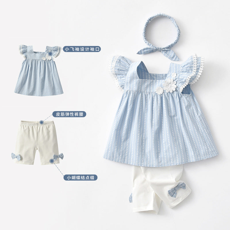 Luoding  summer children's suit package labor and materials directional development find factory fashion style oem oem production of children's clothing