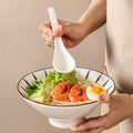 Factory direct minimalist pure white ceramic soup spoon - household tableware, small spoon, rice spoon, soup spoon, serving spoon