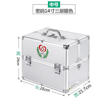 Large household combination lock medicine box Portable visit medicine box Beauty micro-whole medicine storage box Medical first aid box
