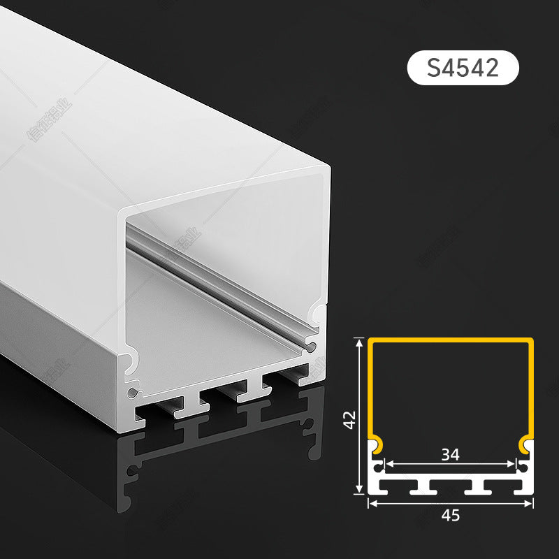 Three-sided luminous aluminum alloy LED light slot Aluminum slot hoisting round multi-sided luminous surface office lighting line light