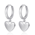 2024 fashionable and elegant 14k gold-plated heart pendant earrings - minimalist, everyday, and versatile copper-plated metal earrings