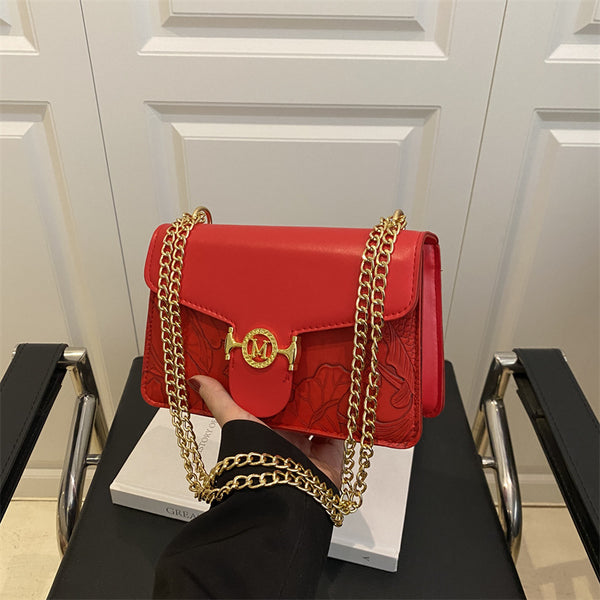 Niche design bag women's bag 2025 spring new fashion foreign style baguette underarm bag texture shoulder messenger bag