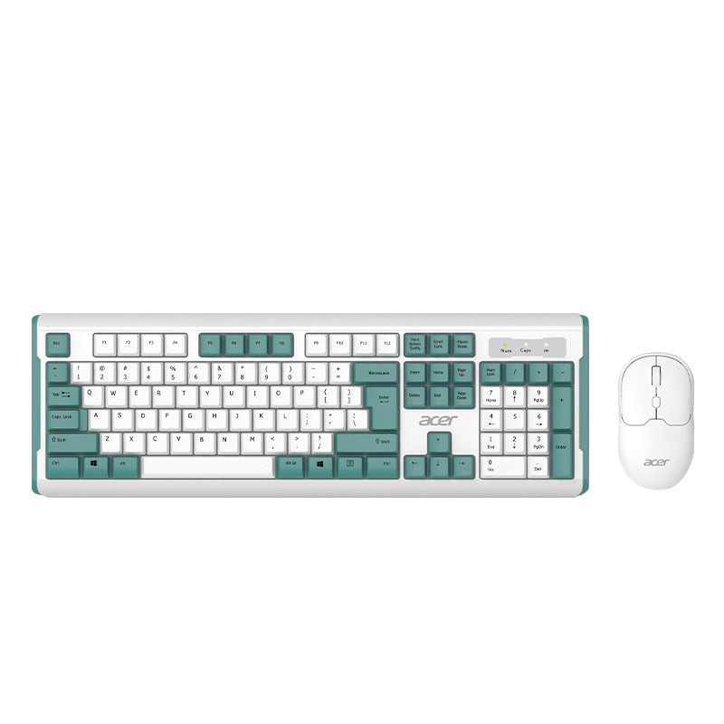 Source wholesale brand keyboard color matching wireless keyboard and mouse 104 keys independent number area 2.4G wireless battery