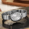 new arrival alloy bamboo steel band oval case arabic numerals watch factory direct sales quartz watch