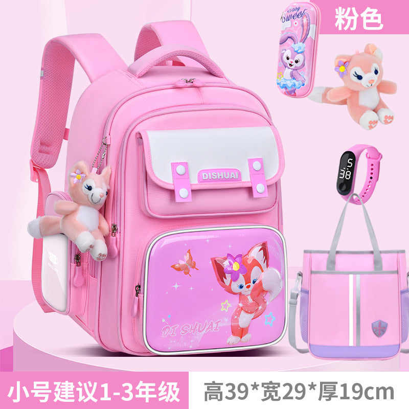 Elementary school backpack for boys, grades 1-2, ages 3-6, lightweight, child-friendly, spine-protecting, 2026 new model