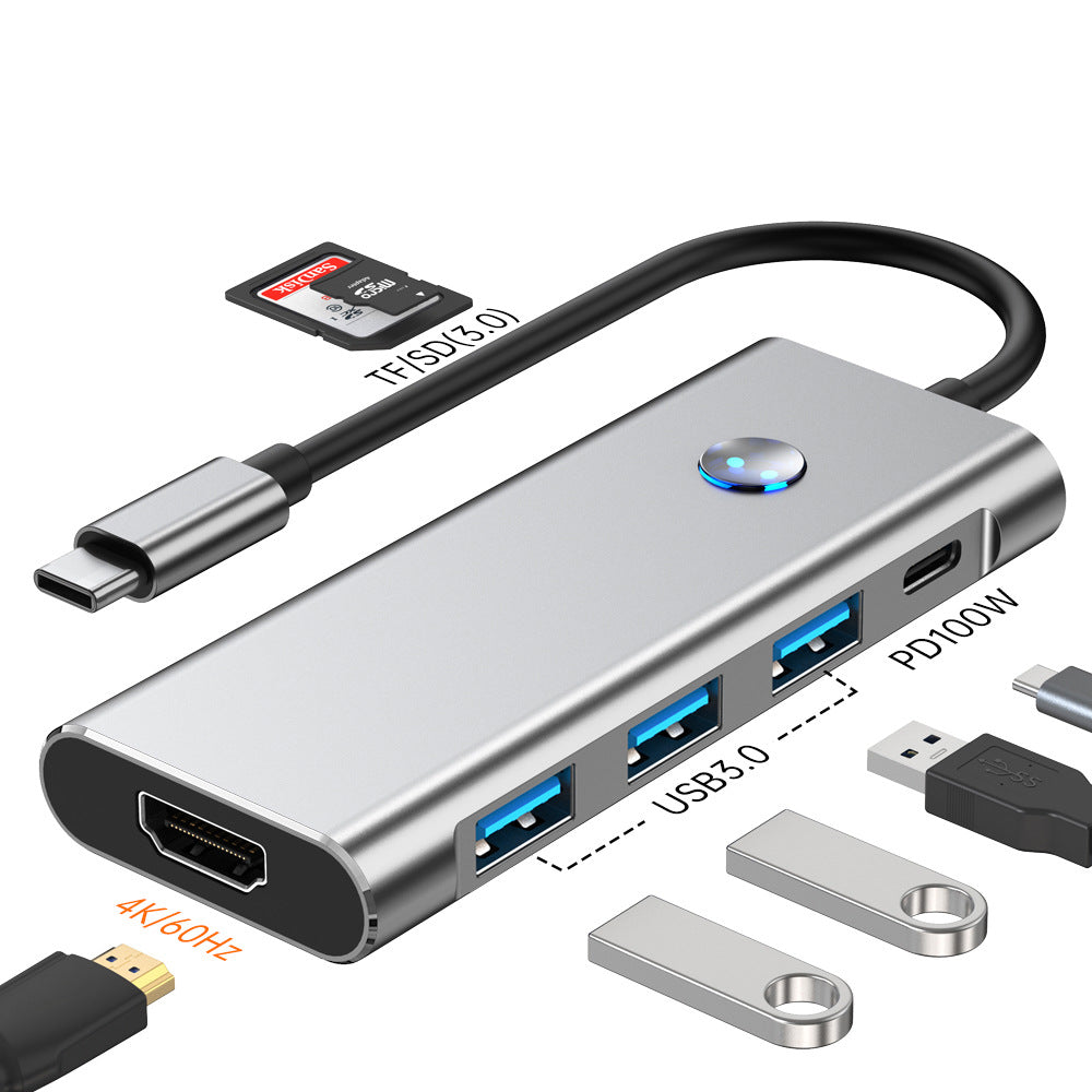 usb docking station type-c screen projection notebook multi-port one-click screen conversion converter 4k high-definition docking station
