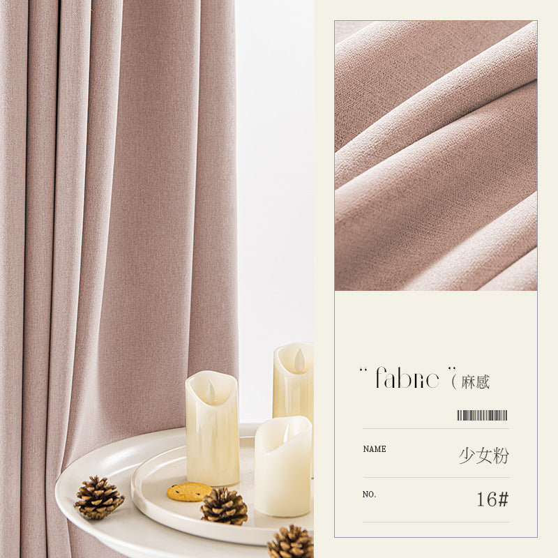 Shaoxing keqiao curtains classy bedroom full blackout thickened cotton and linen curtains living room scandinavianaccessible luxurypopularfor home