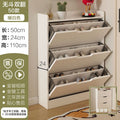 Modern slim flip-down shoe cabinet for entryway, minimalist home use, small apartment, 17cm height, easy storage shoe rack