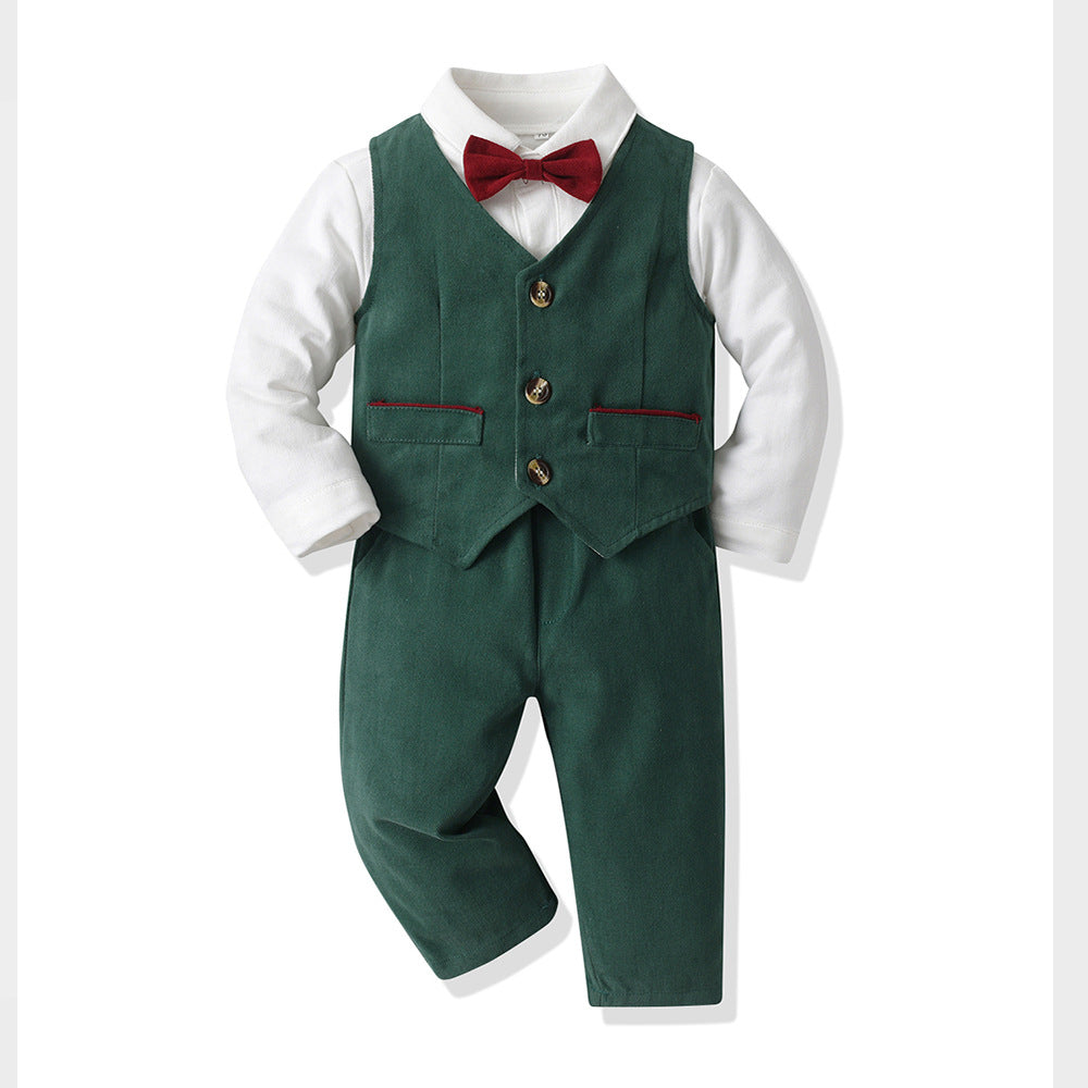 export children's wear: infant & toddler first birthday outfits, autumn/winter rompers, gentleman jumpsuits, baby cotton formal wear