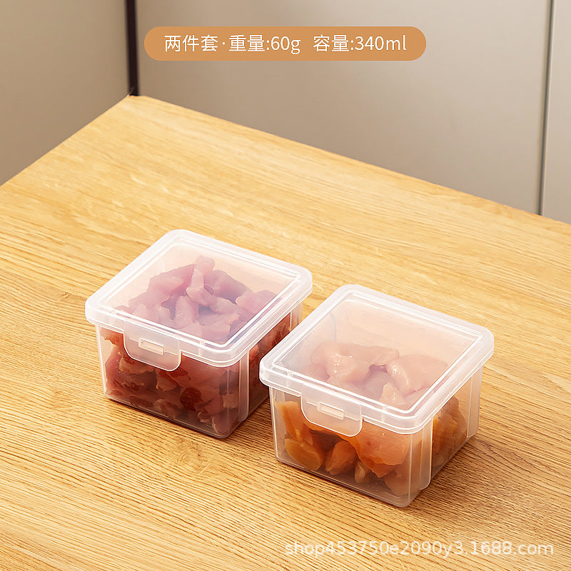 Kitchen Food Refrigerator Fresh-keeping Box Sealed Transparent Plastic Classification Multifunctional Frozen Meat Refrigerator Frozen Storage Box