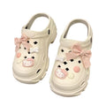 Cartoon thick sole crocs women's summer outwear new arrival indoor summer women's stomping on shit feeling non-slip deodorizing filter slippers women