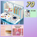 Children's study desk set - adjustable height writing desk and chair for elementary school students - posture correction table