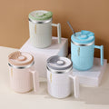 304 stainless steel mug - universal fit, perfect for home, tea, office use. includes lid and straw. also available in 316 stainless steel