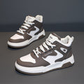 High-top men's sneakers: 2025 new trendy spring leather casual skate shoes, air force style, men's model one, student sports fashion sneakers