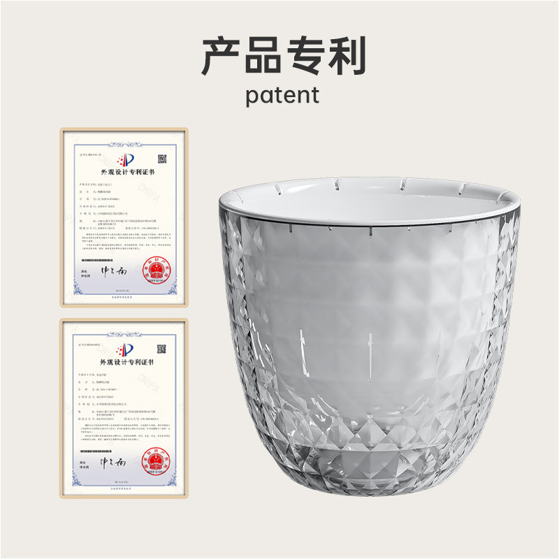 Plastic transparent lazy self-absorbing flower pot hydroponic plant water-free watering copper coin grass hanging orchid green dill water storage pot