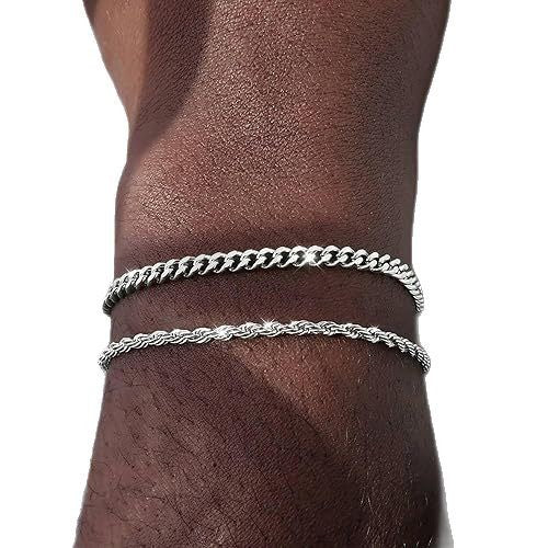 Stainless steel plated 18k gold fashion gold cable stitch bracelet cuban bracelet classy stylish men's jewelry easiest for match