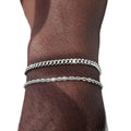 Stainless steel plated 18k gold fashion gold cable stitch bracelet cuban bracelet classy stylish men's jewelry easiest for match