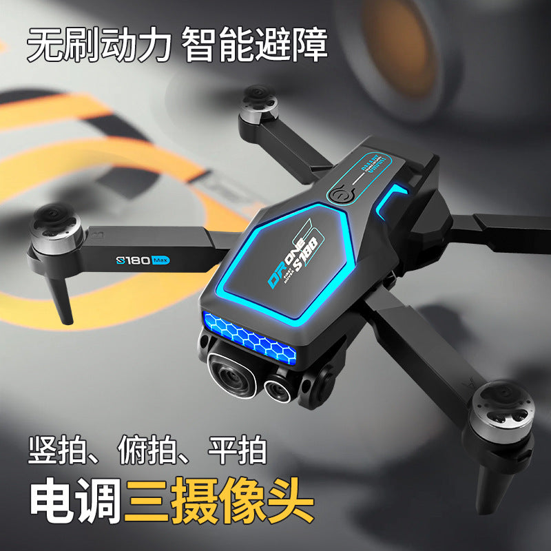 S180 drone: brushless motor, extended flight time, esc, hd camera, optical flow positioning, obstacle avoidance, remote control aircraft