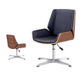 [low back] walnut + black/fixed feet