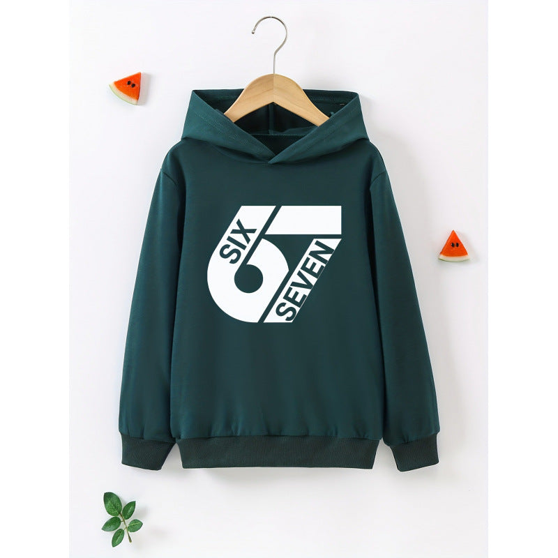 Boys and girls 3d printed hooded sweatshirt