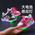 Girls' letter light-up sneakers -  spring new collection - soft sole athletic shoes for girls - casual light-up shoes for toddlers and young children