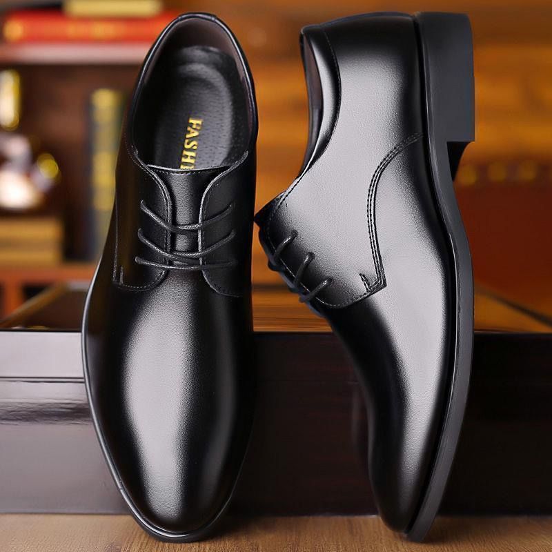 New arrival business formal leather shoes men's casual wedding groom british heightening summer breathable youth pointed toe men's shoes