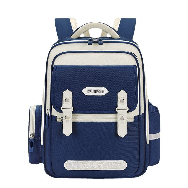 Rui brand primary school schoolbag customization 1st-6th grade spine protection to reduce the burden, student schoolbag source factory customization printing