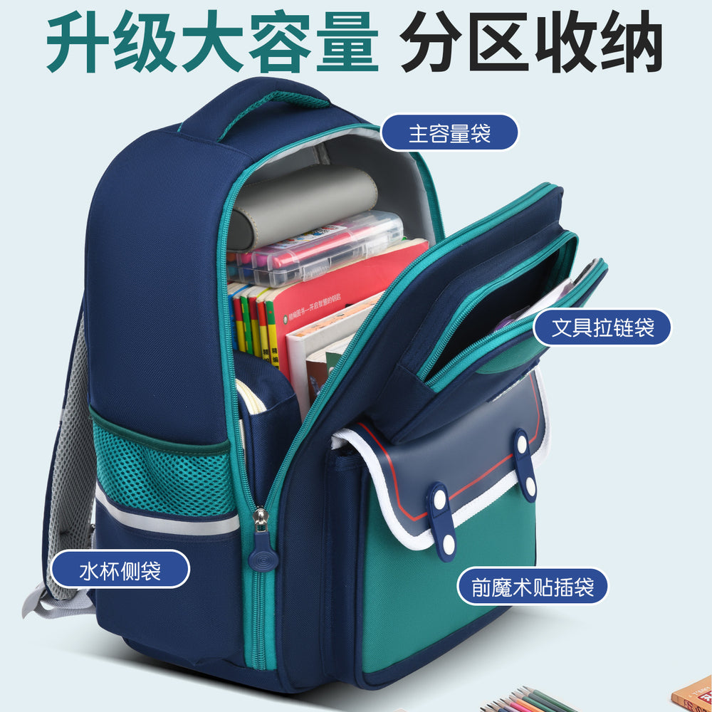New british style elementary school backpack for girls, grades 1-6, ultra-lightweight, spine-protecting children's backpack - wholesale