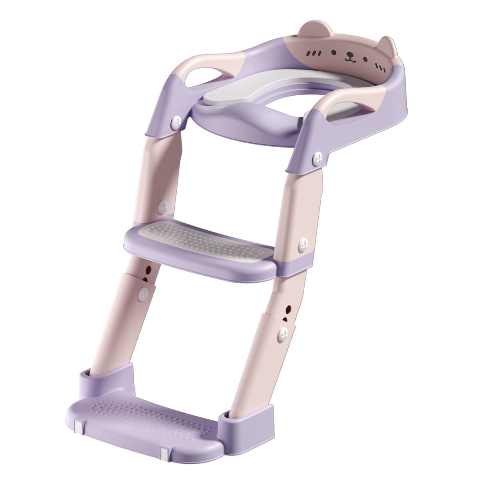 Foldable & adjustable baby potty ladder - 3-in-1 portable toilet training aid for toddlers