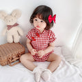 Infant summer bodysuit newborn short-sleeve romper chinese style cheongsam ultra-thin crawling suit ethnic style