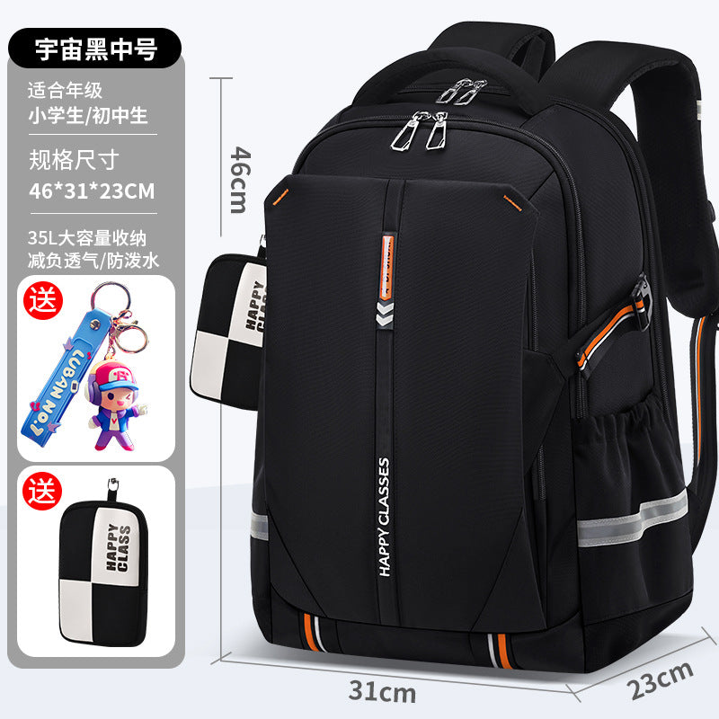 2026 new elementary and middle school boys' lightweight backpack - ergonomic, spine-supporting design for students - high school girls' large capacity, ultra-lightweight backpack
