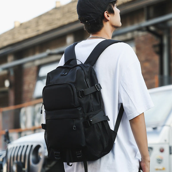 Tide brand Korean version tooling student schoolbag men's large-capacity waterproof outdoor mountaineering travel 16-inch shoulder computer bag