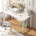 Bedside computer desk, study desk, writing desk, simple table, rental house, bedroom desk, rounded white table