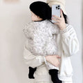 Winter romper chic floral baby clothes infant onesie thickened warm jumpsuit outing romper