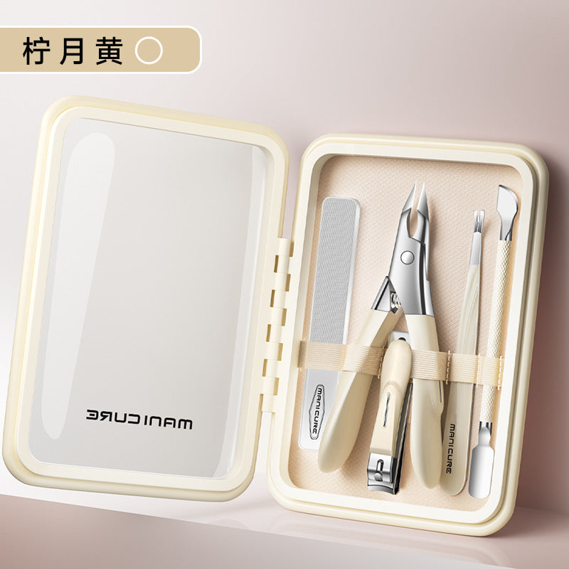 New cuticle nipper manicure set, 5-piece nail clipper kit with precision nippers and single nail clippers tool set