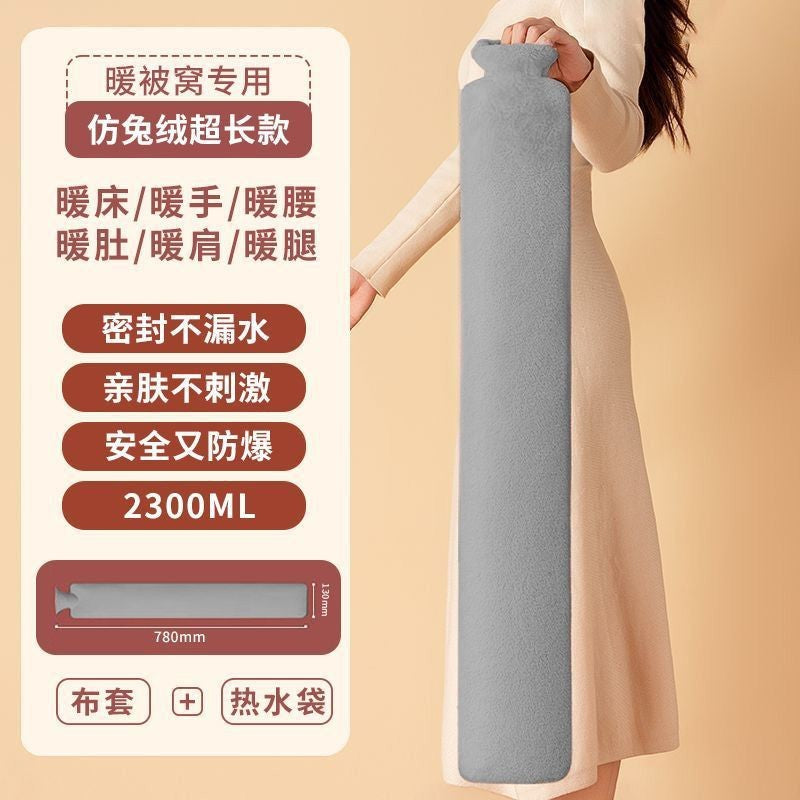 Long hot water heating water injection hand warmer for belly application explosion-proof creative cute stuffed girl warm quilt handy gadget