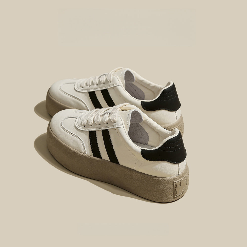 Best selling german training shoes breathable thick sole white women's shoes 2025autumnew arrivaleasiest for match women's casual sports board shoes