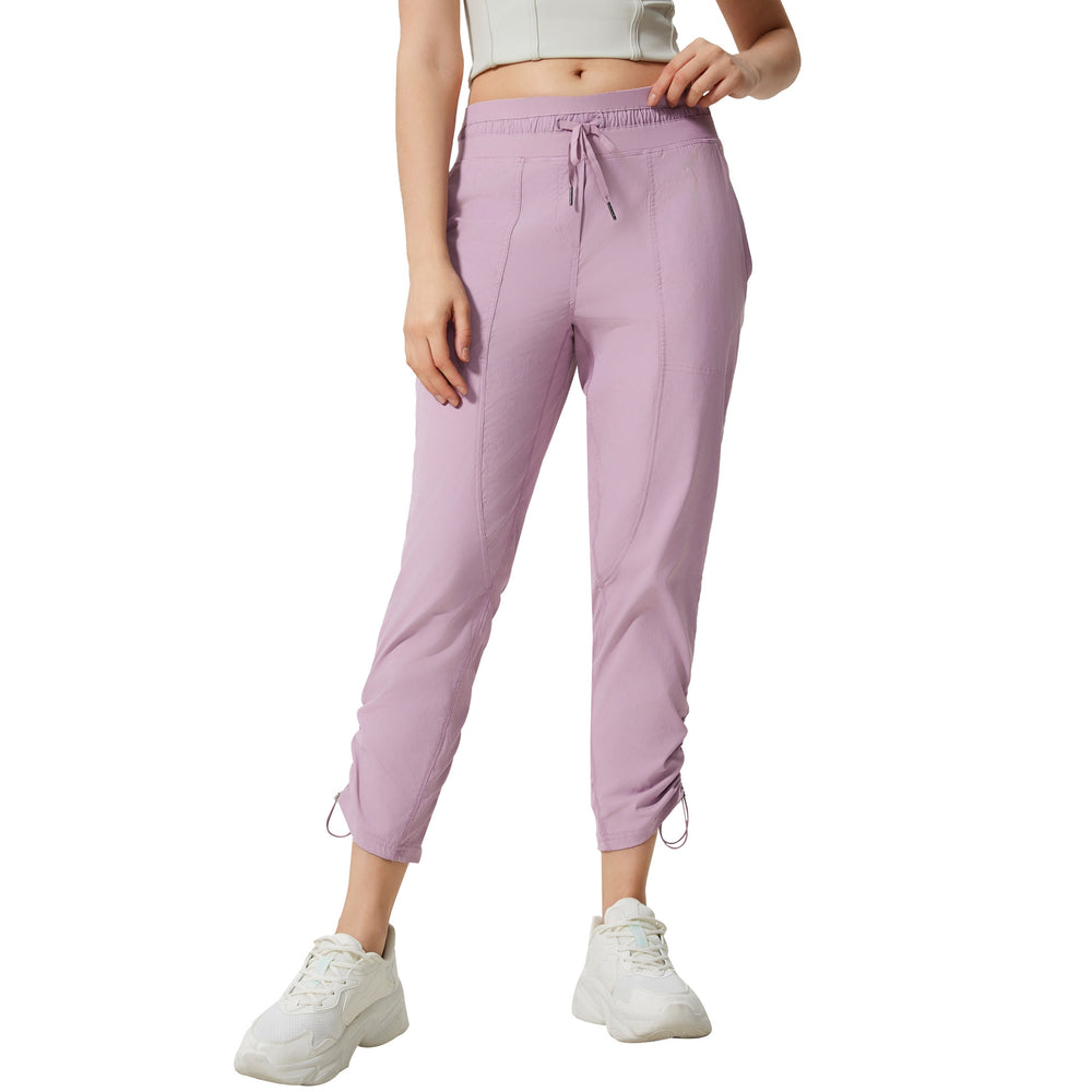 Spring/summer lightweight breathable ice-feel casual sports pants for women - two-way wear, slimming, running & fitness straight-leg pants dss070